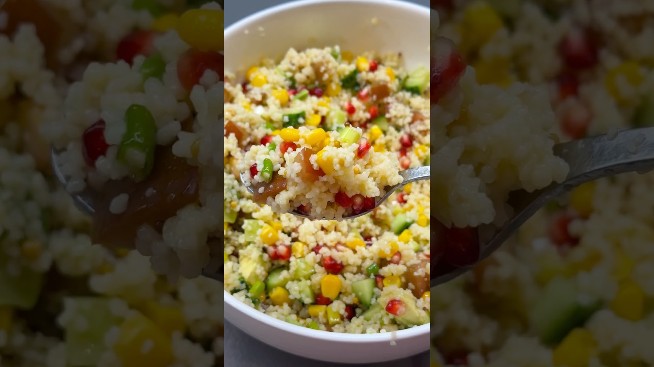 Easy & Healthy Couscous Salad (Colorful + super fresh!) 🥗✨Easy dinner idea