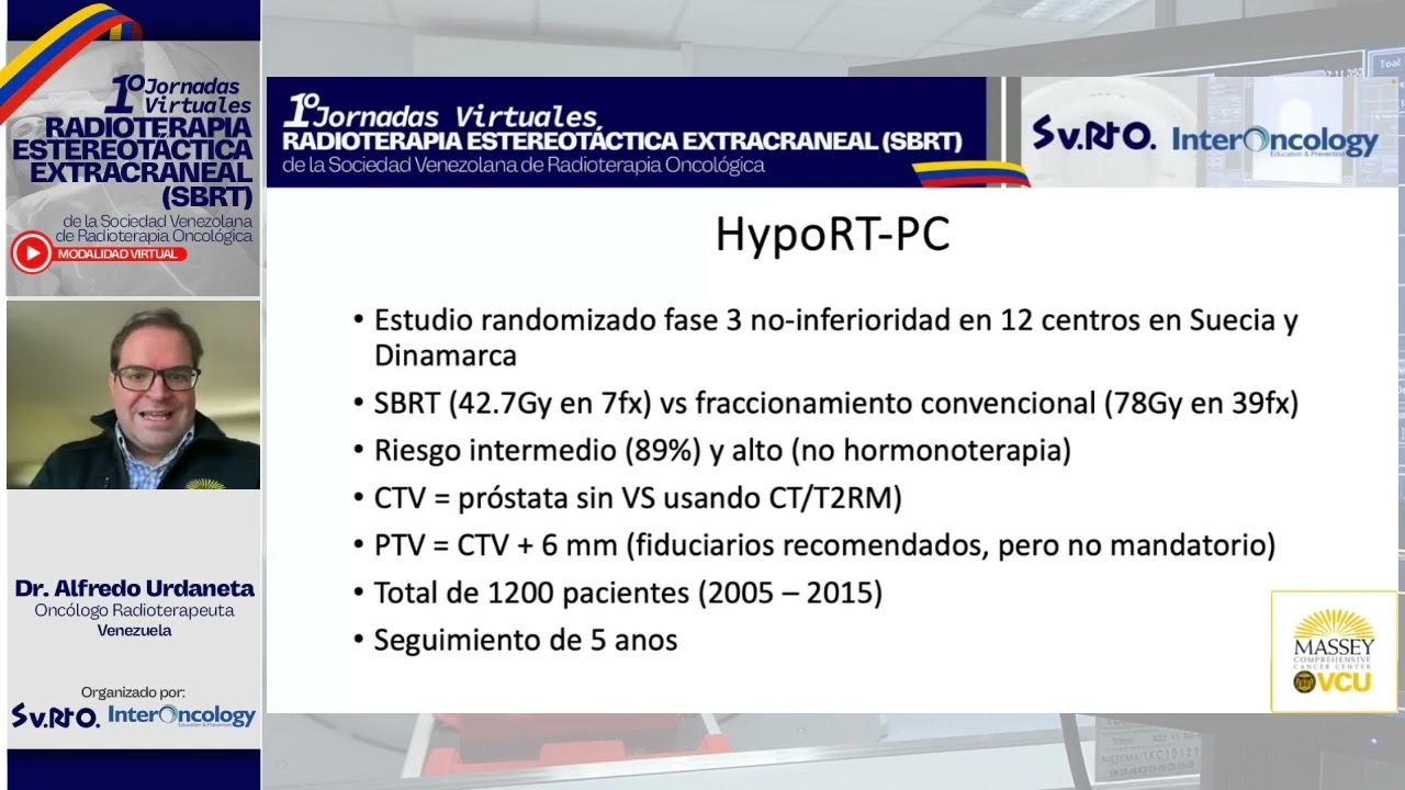 Dr. Alfredo Urdaneta, Radioncólogo. Venezuela. Tema: