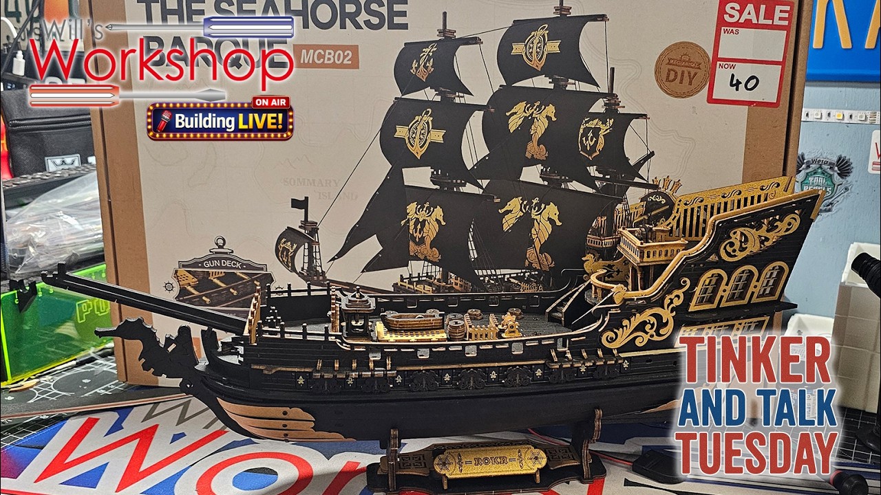 Tinker & Talk Tuesday Building LIVE | ROKR Seahorse Barque | Setting Sail?