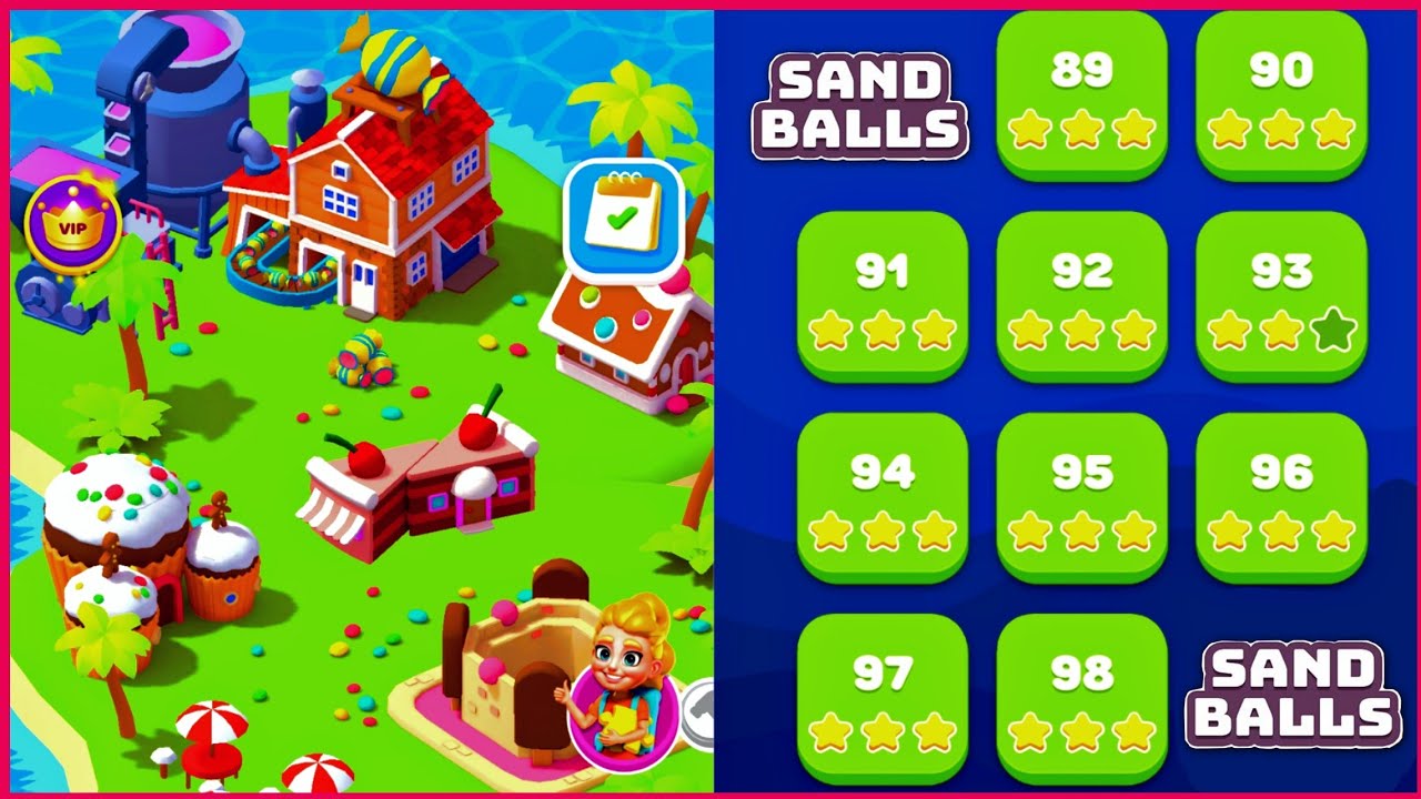 *NEW UPDATE* SAND BALLS CANDY ISLAND CITY- Gameplay Walkthrough Level 89 TO 98 || All Levels