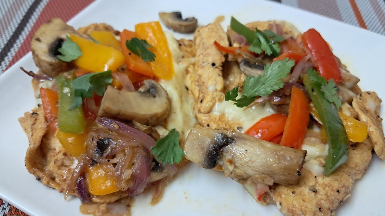 En vivo preparando pechugas con quesillo y champiñones