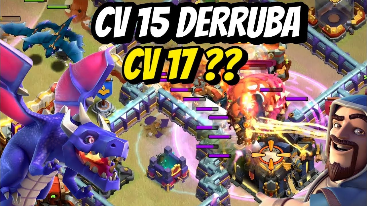 ATACANDO DE DRAGÃO NO CV 15 VIROU META CONTRA CV 16 E CV 17 (clash of clans)