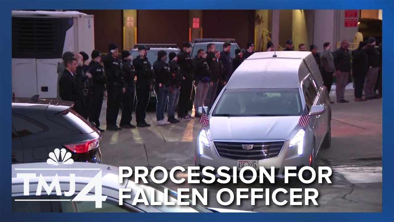 Procession for fallen Milwaukee police officer