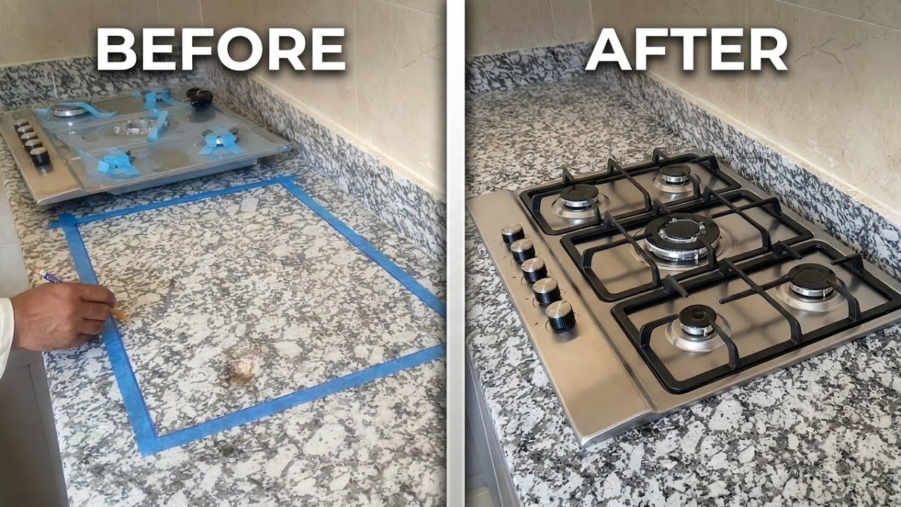 Cutting Granite Countertop for a Built-In Gas Hob &ndash; Step-by-Step Guide