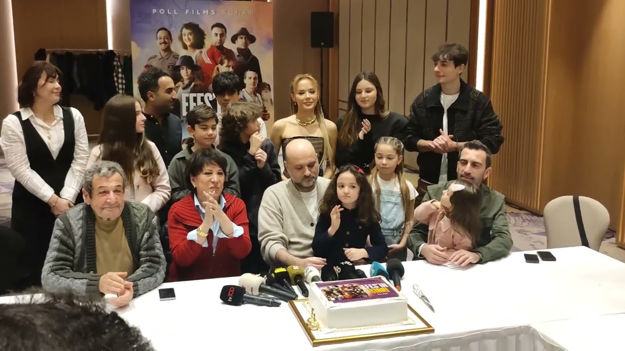 Poll Films imzalı Efes'in Sırrı film ekibi, gişe başarısını pasta keserek kutladı