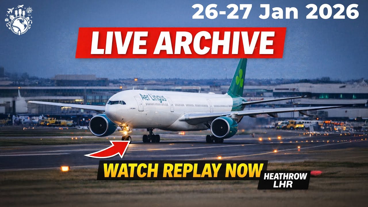 🔴 LIVE 24/7: PTZ CCTV Heathrow Airport Plane Spotting ✈️ Real-Time Aircraft Landings Takeoffs (LHR)