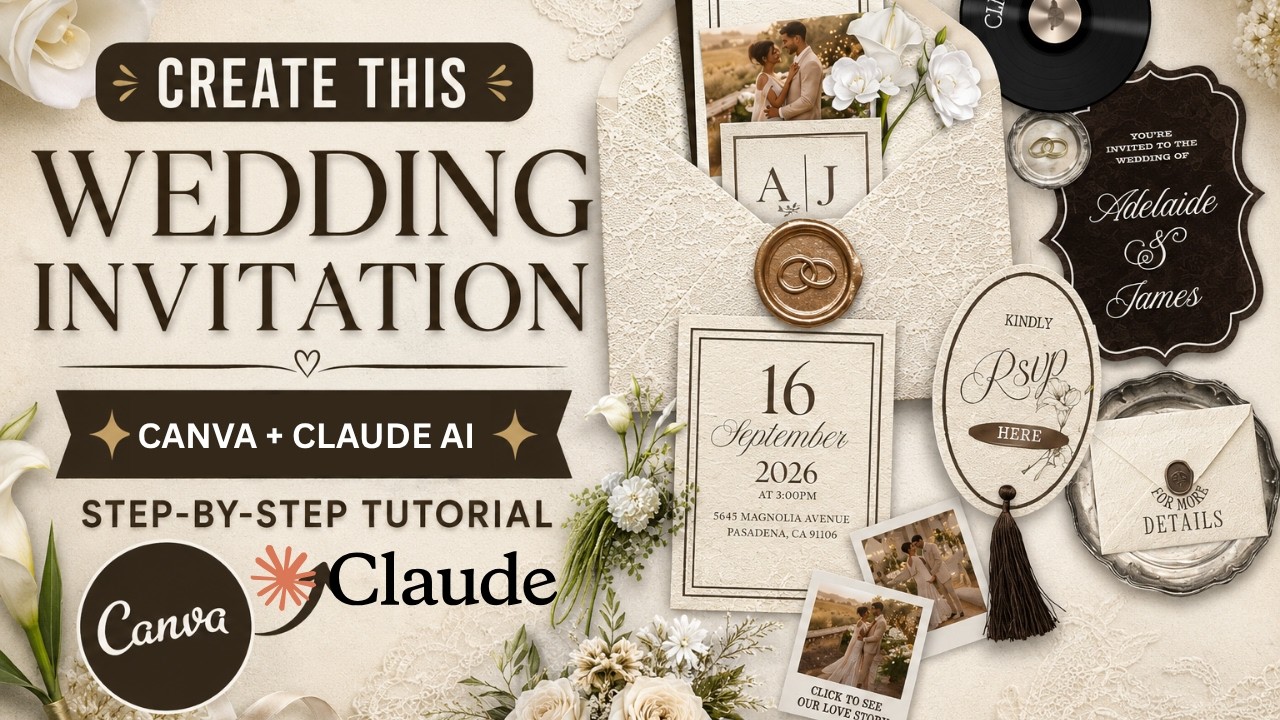 How I Designed a Luxury Wedding Website in Canva Using Claude AI & Gemini AI Part1