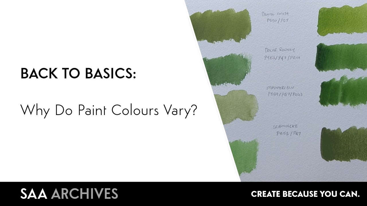 Back to Basics | Why Do Paint Colours Vary? | SAA Archives