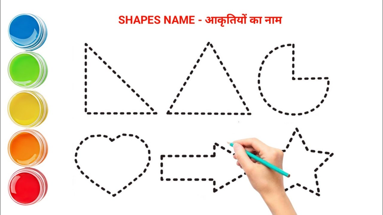 Shapes drawing for kids, Learn 2d shapes, colors for toddlers | Preschool Learning,Educational video