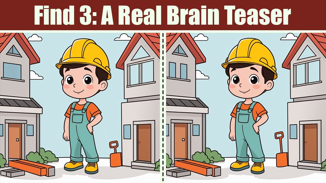 Spot The Difference : Find 3 - A Real Brain Teaser | Find The Difference #195