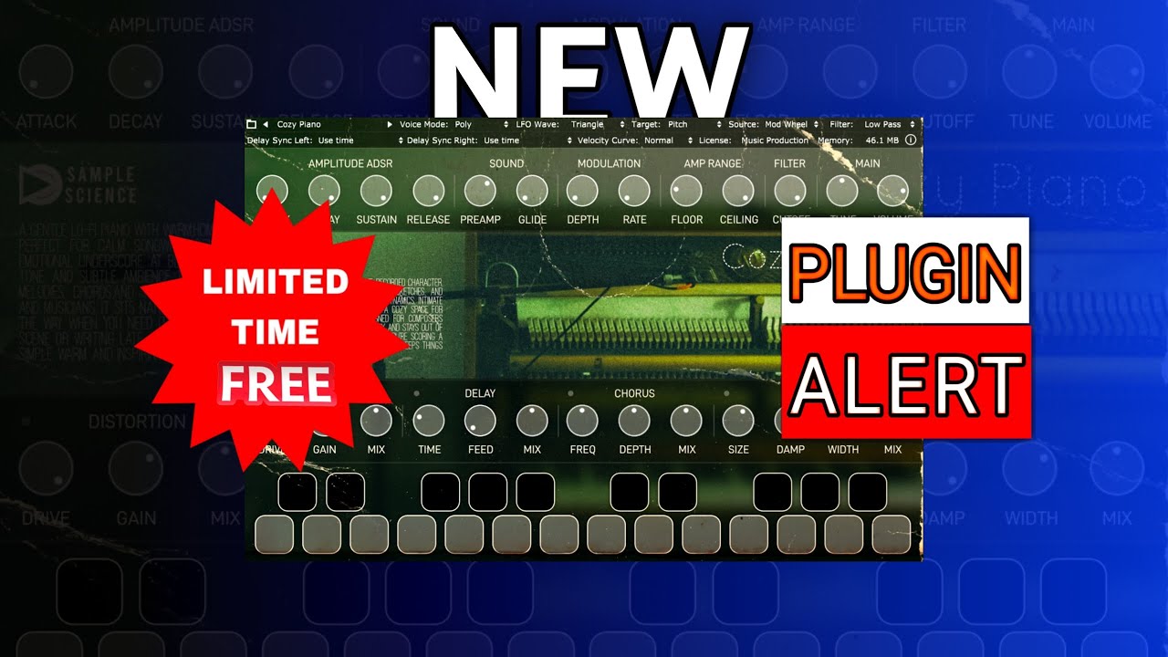 New Free Cozy Piano virtual instrument! Cozy Piano by Samplescience