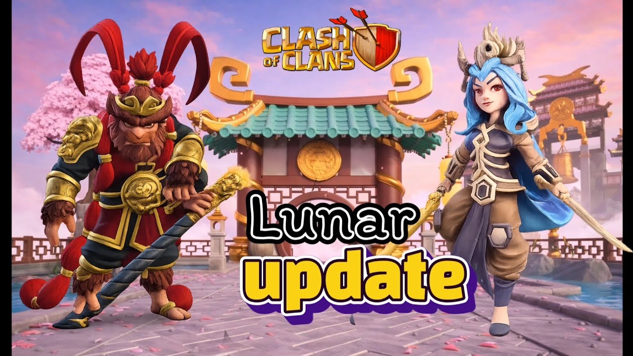Lunar update - hero's skins in clash of clan!