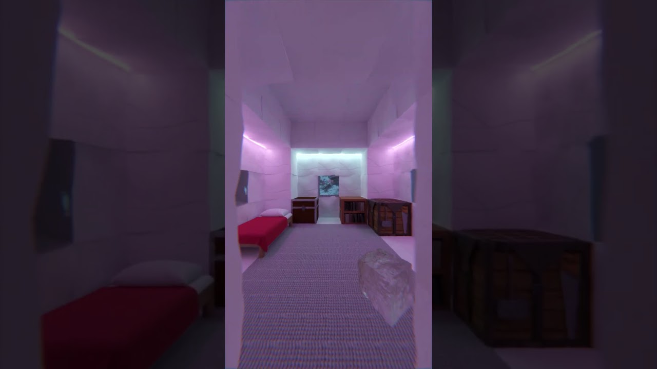 Секретная база внутри иглу в реалистичном Minecraft #minecraft #minecraftrealistic