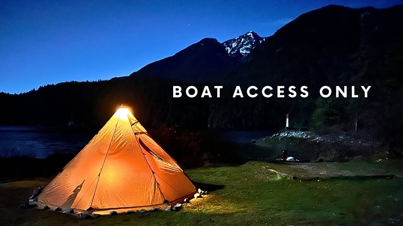 Solo Winter Tent Camping | Boat Access Only