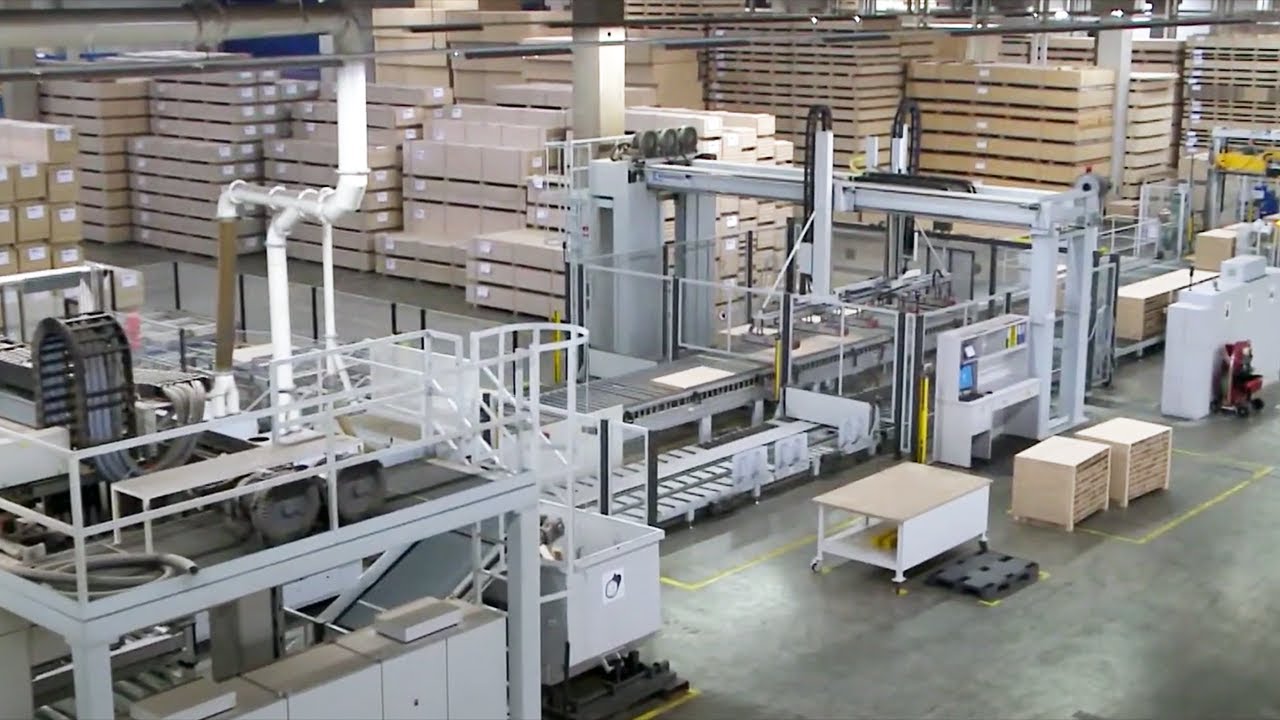 HOMAG BST 800 -- Fully-Automatic Drilling Line with Robot Handling