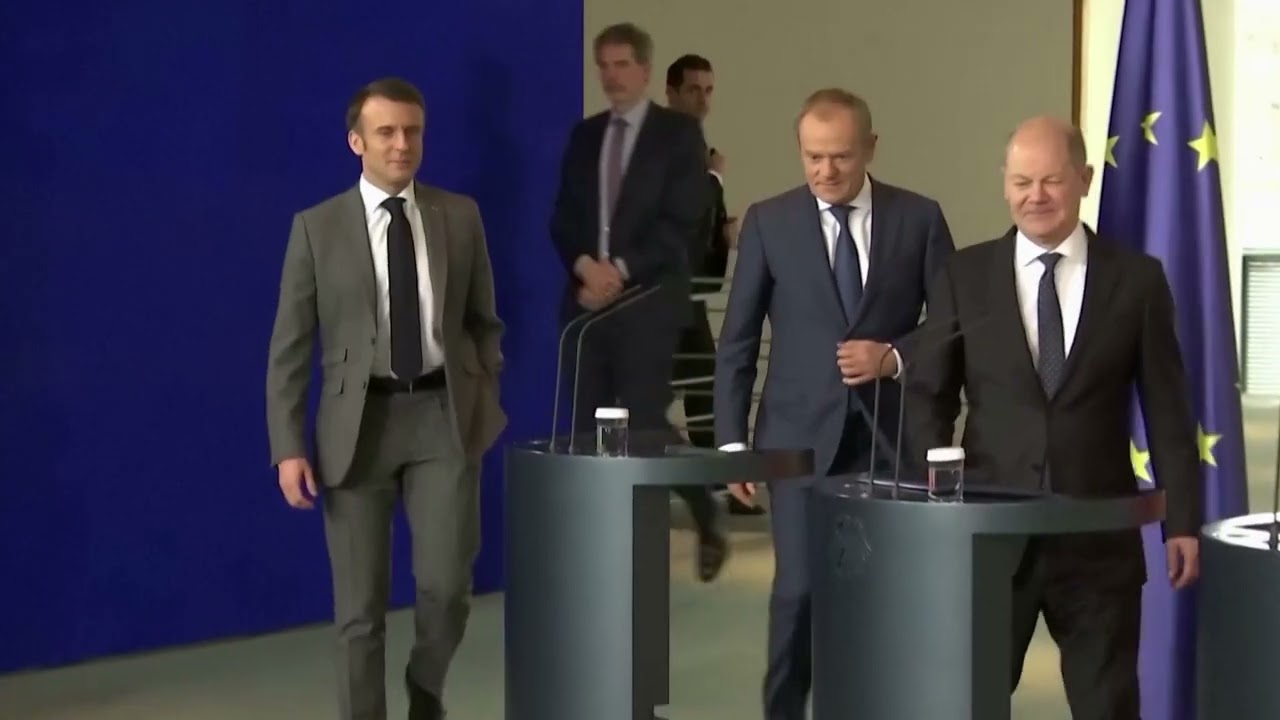 Scholz, Macron and Tusk meet in Berlin in a bid to project European unity on Ukraine
