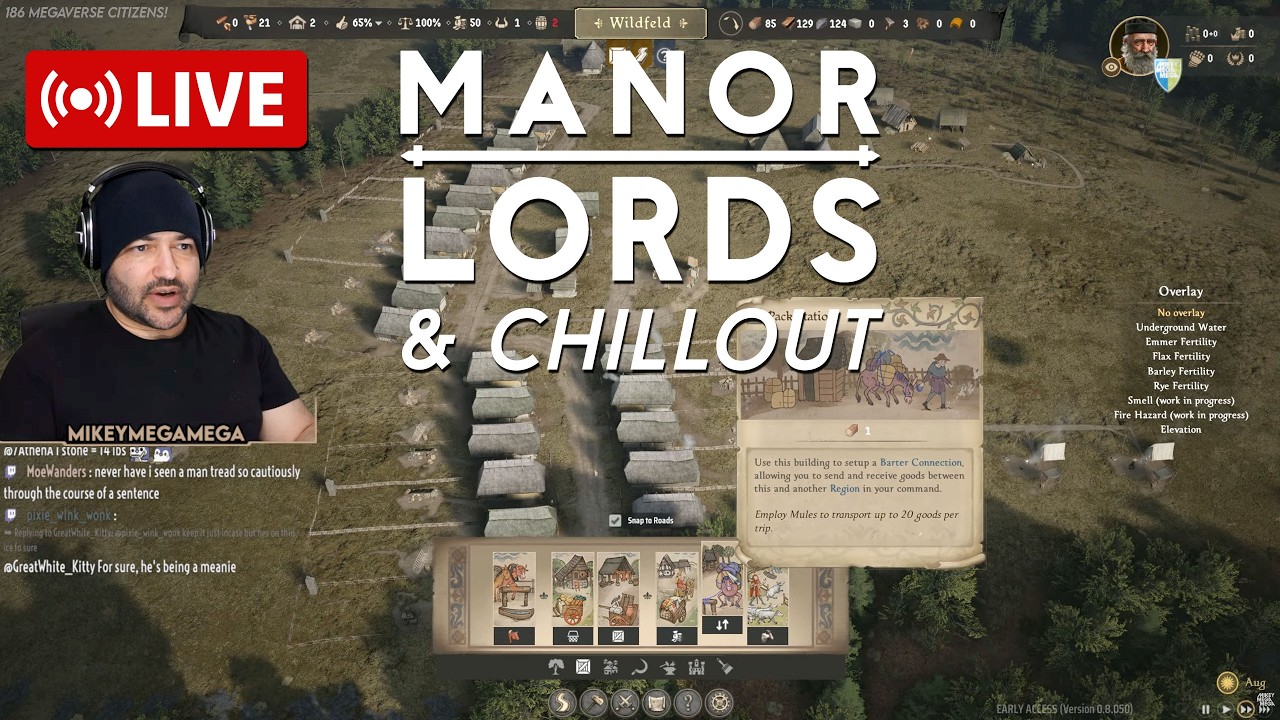 Manor Lords Day 3 🔴LIVE! Mikey Plays