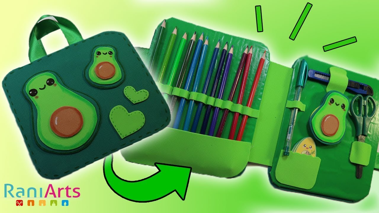 ORGANIZADOR ESCOLAR FÁCIL- Diseño de Aguacatitos! - DIY - ORGANIZER (Avocado)