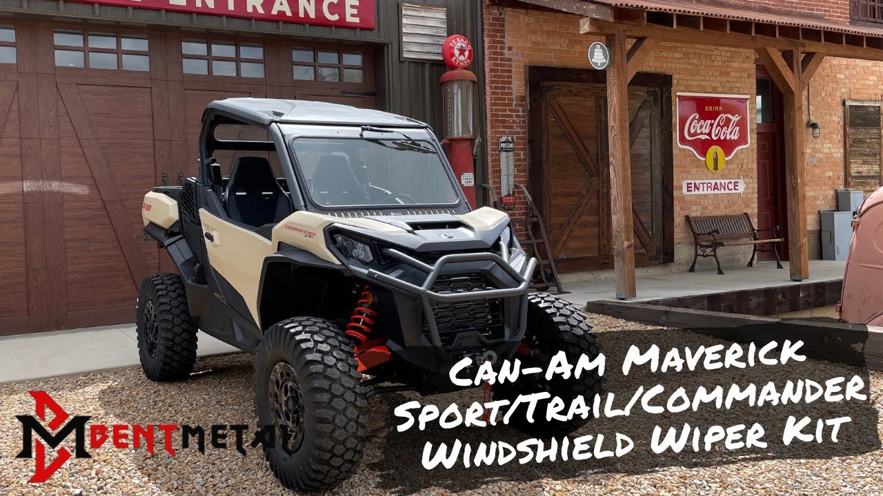Комплект гнутых металлических стеклоочистителей для внедорожников Can-Am Maverick Sport/Trail/Com...
