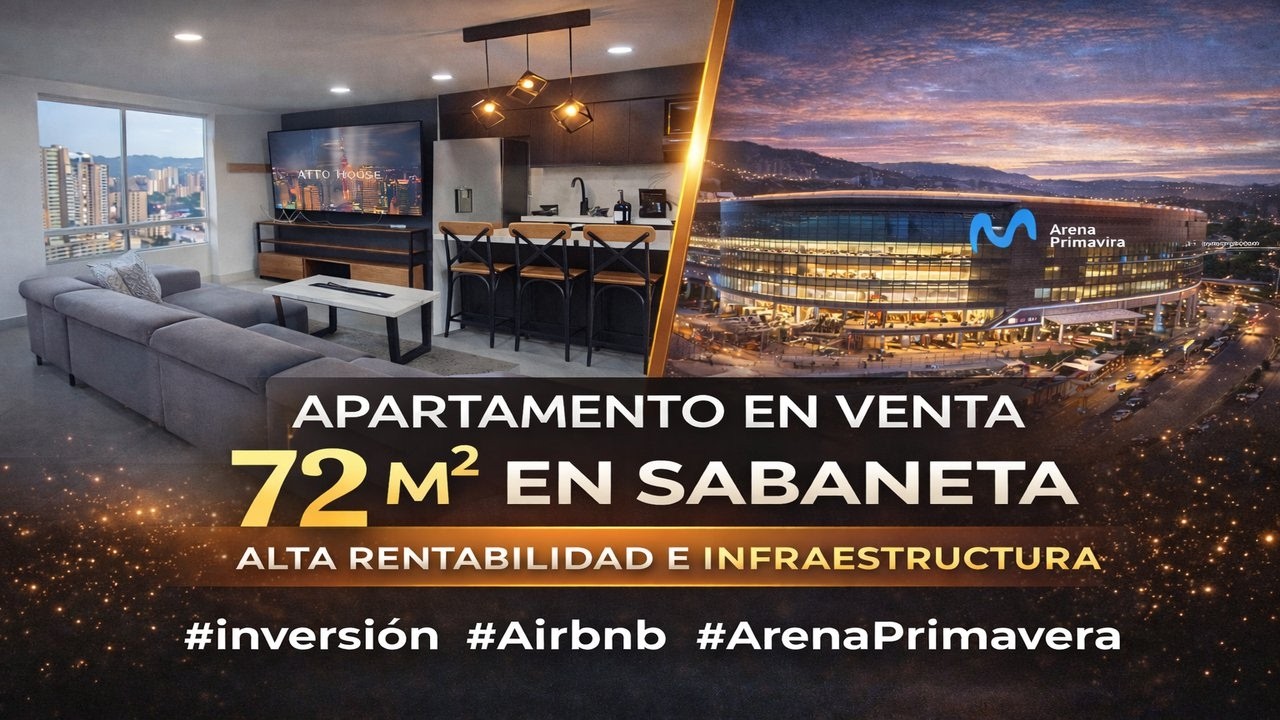 ✨ Apartamento 72 m² en Sabaneta a una cuadra del parque | Ideal renta corta | Amoblado ✨