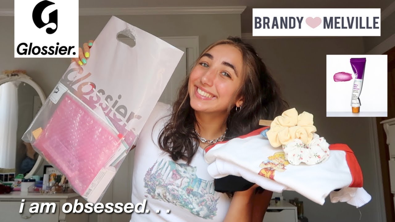 brandy melville try-on haul ft. glossier