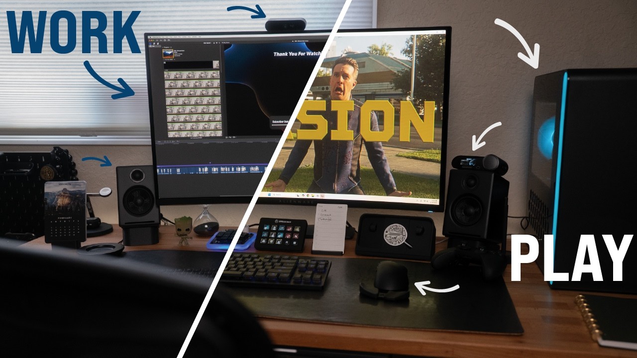 ULTIMATE Productivity + Gaming Setup | 2025 Desk Setup Tour