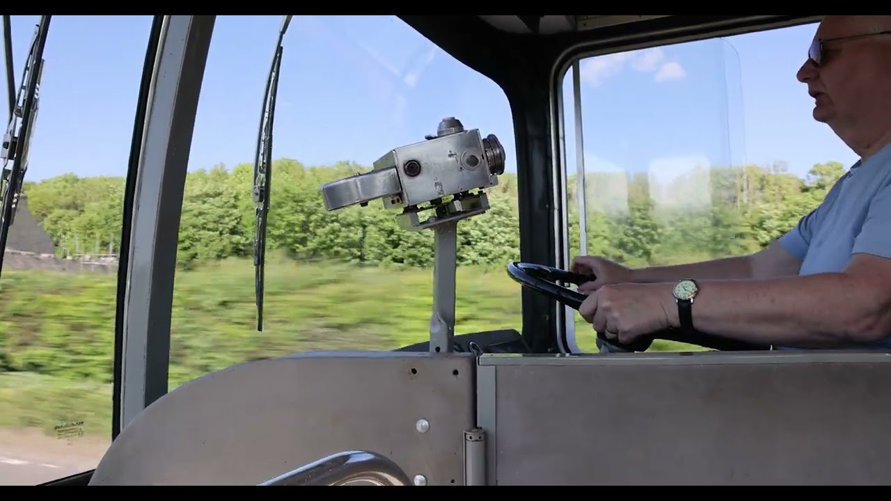 Just me, driving my Bristol RE across Lancashire, May 2025