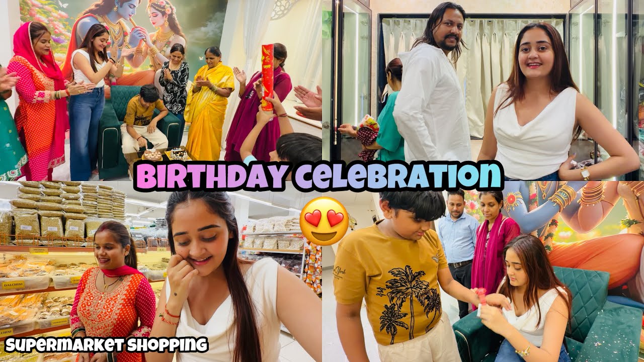 Mami ke sath Supermaket Shopping & Full Family ke sath Birthday Celebration kiya 😍Bindass Kavya