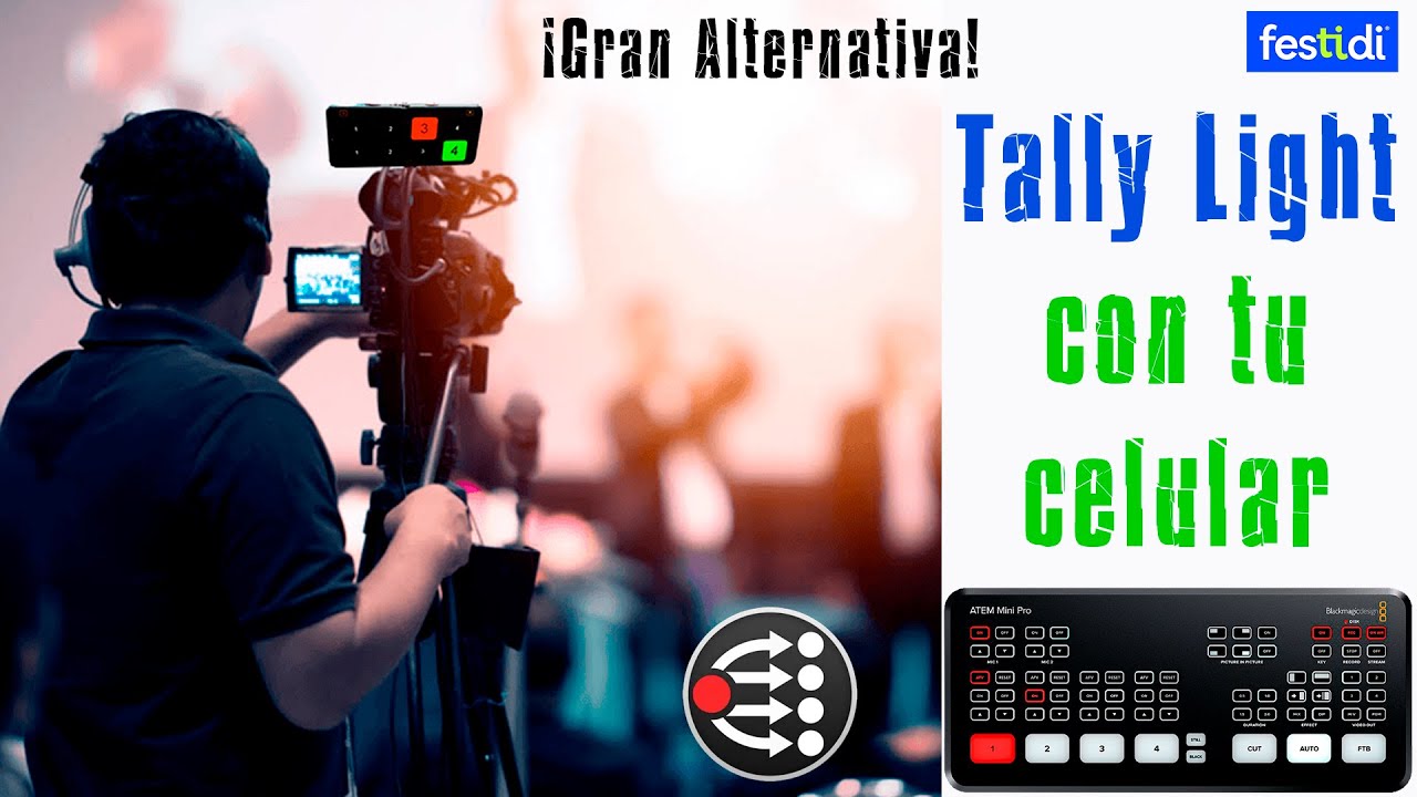 🎥🎤 Tally Light con tu Celular – Gran Alternativa – Utilizo ATEM Mini Pro y Bitfocus Companion