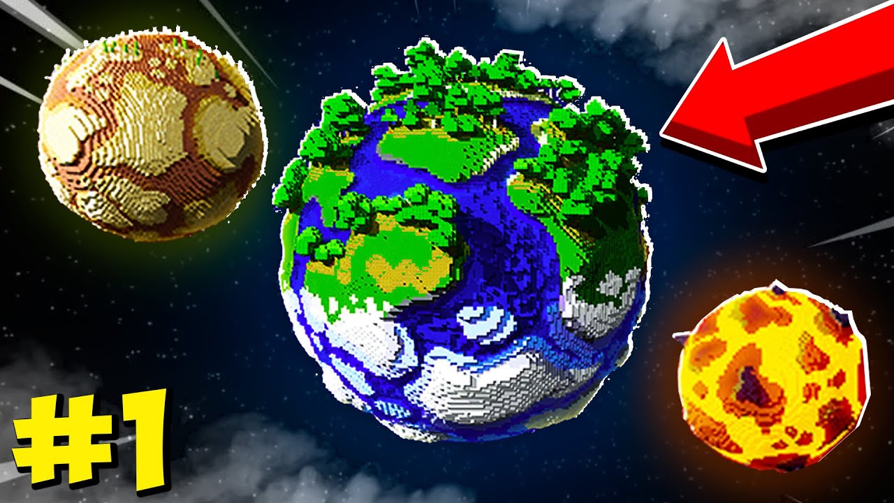 SURVIVRE SUR UNE PLANÈTE RONDE DANS MINECRAFT ! #1