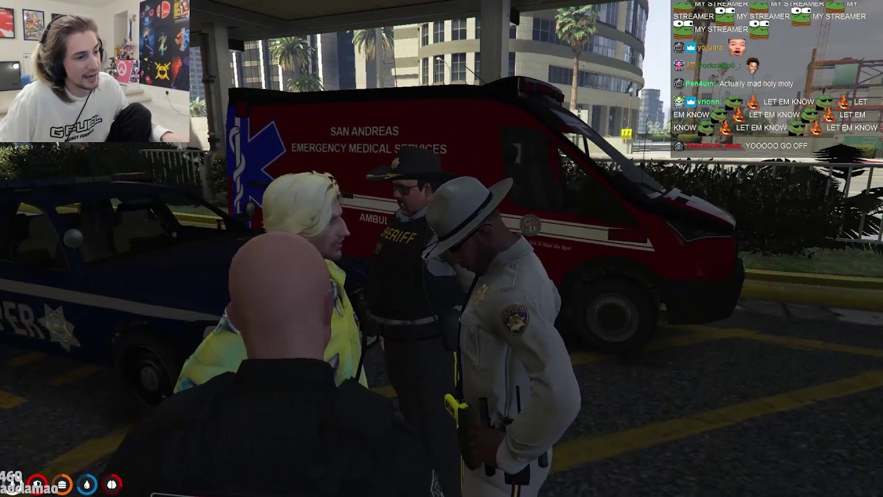 xQc Calls Out The Cops on NoPixel and Gets Into a Heated Argument With Them ft. MoonMoon and Esfand