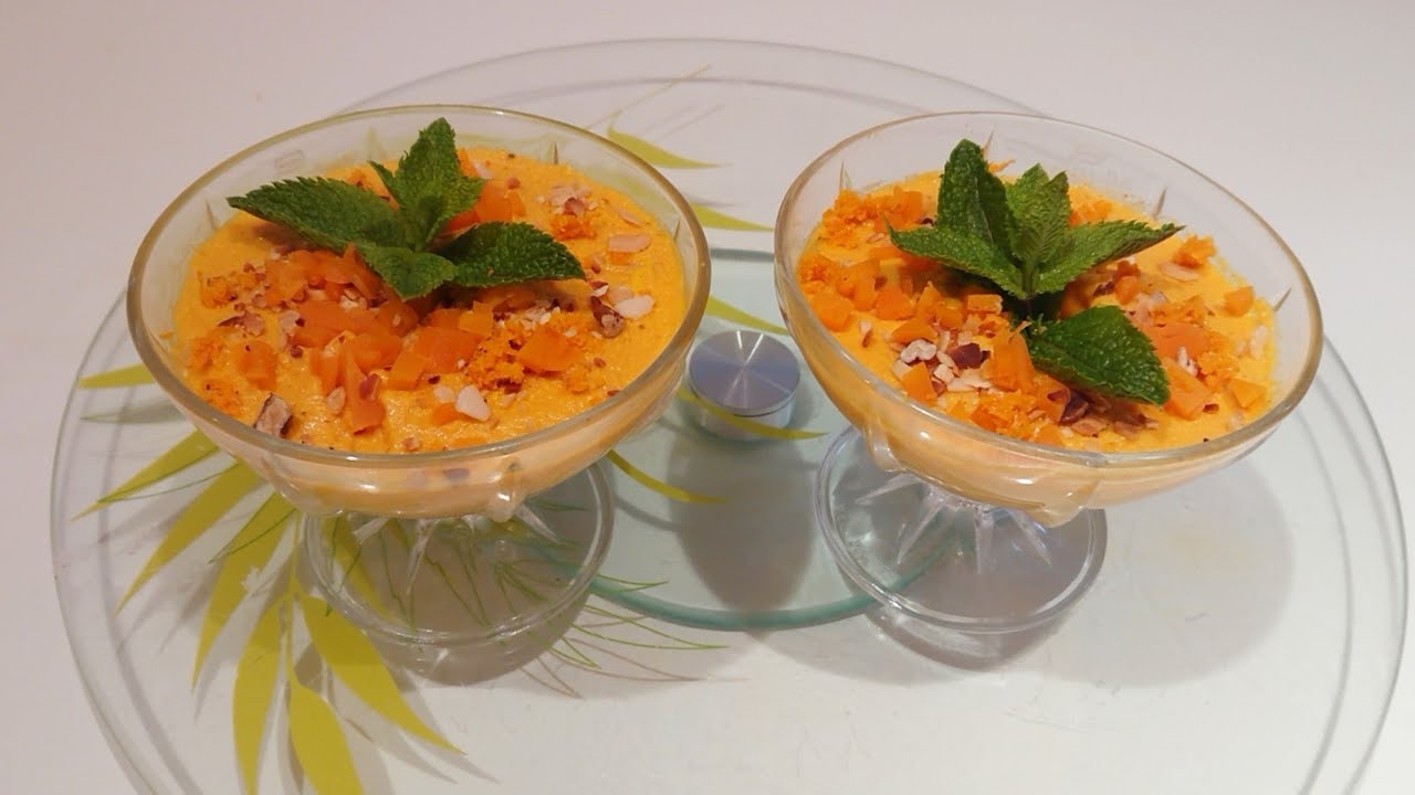 Mousse de carottes &agrave; l'orange, le plein de fra&icirc;cheur et de vitamines.Orange mousse and curry carrots