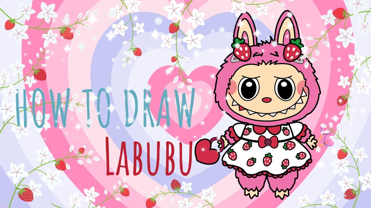 Jak nakreslit jahodovou Labubu🍓| Jednoduchý návod pro děti💖