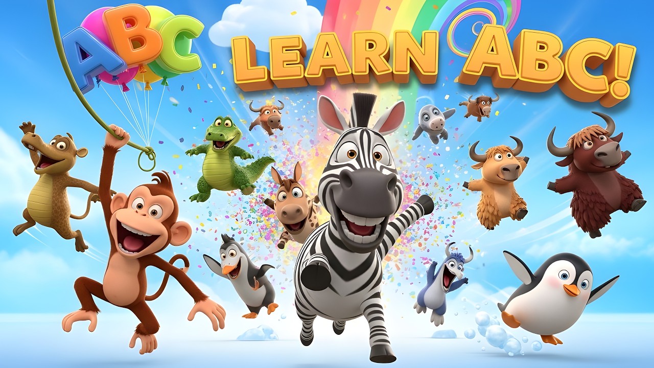 ABC Song for Kids | Alphabet Train A to Z | Educational Nursery Rhyme Cartoon #ABCSong