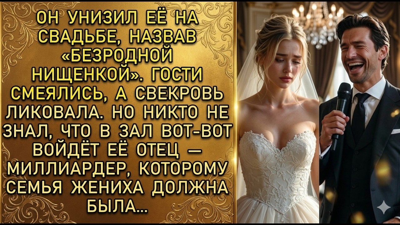 Я взял в жёны НИЩЕНКУ — объявил муж. Но когда вошёл её отец миллиардер, свадьба стала кошмаром