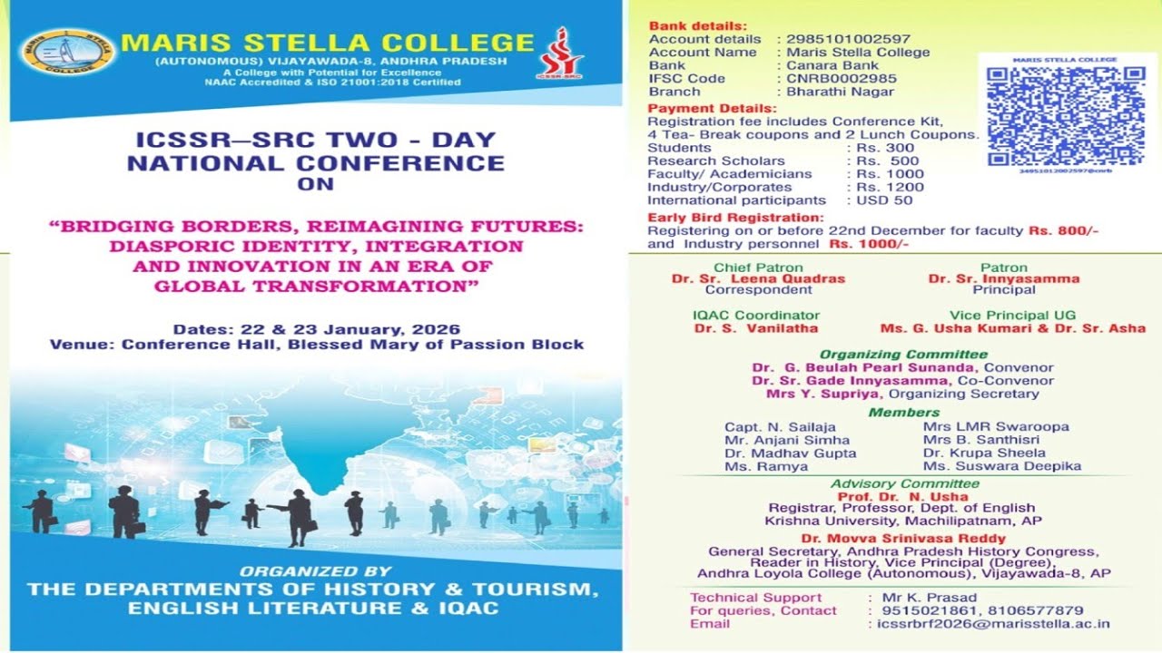 ICSSR–SRC Two-Day National Conference on 22 & 23 January 2026 at Maris Stella College, Vijayawada-08