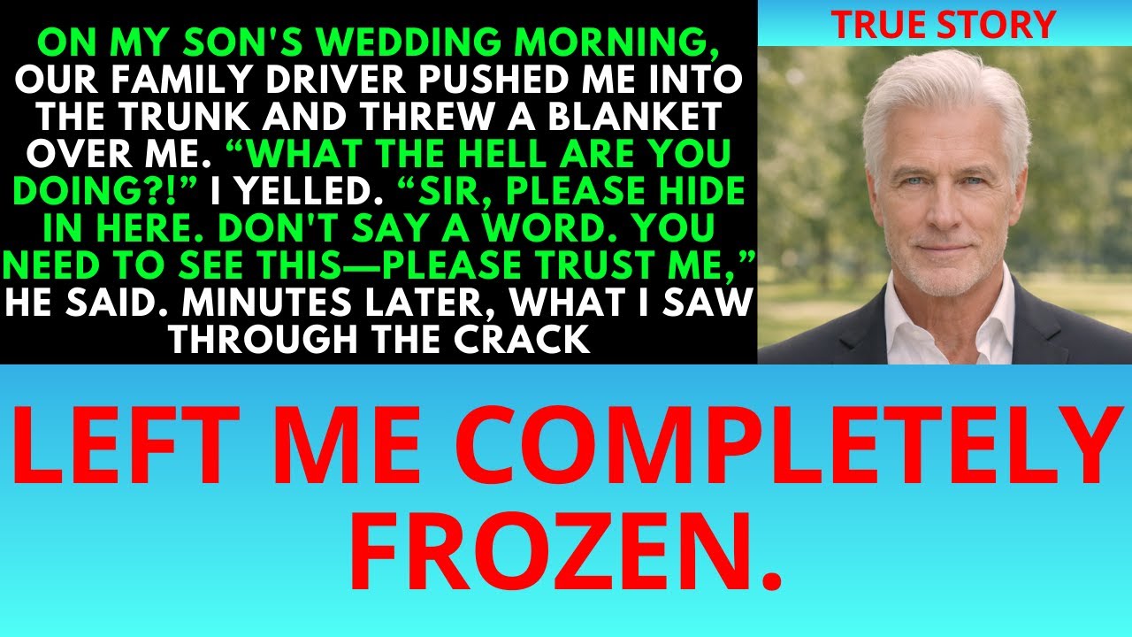 “Hide in the Trunk,” The Family Driver Said On My Son’s Wedding Morning—What I Saw Froze Me