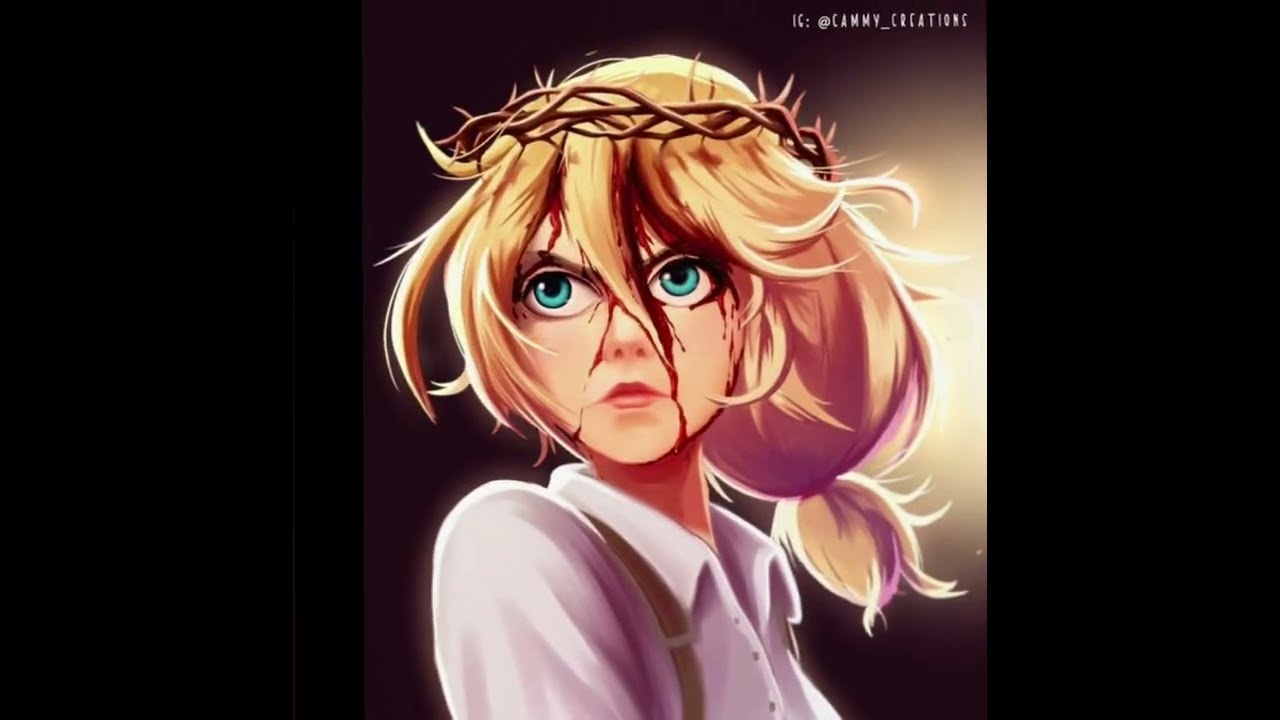 Aot characters (girls) singing Michishirube Violet Evergarden
