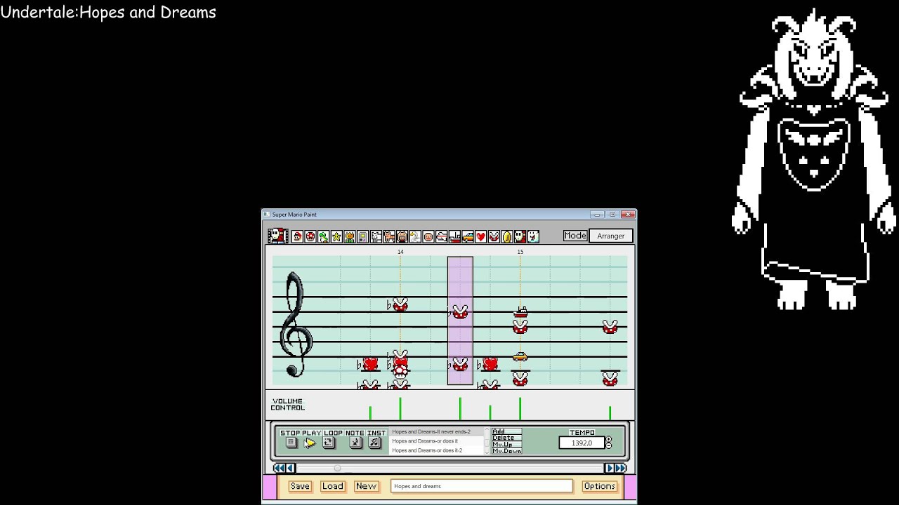 Hopes and Dreams / Save the World - Undertale (Super Mario Paint)