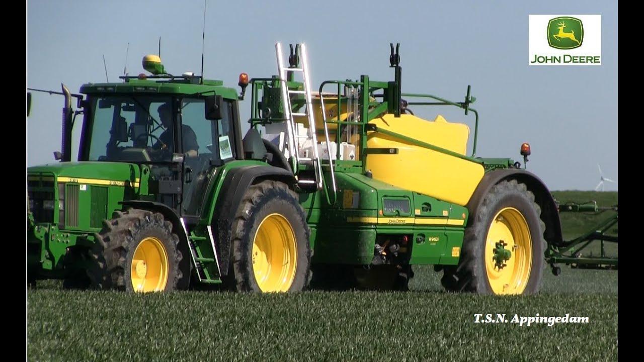 Sproeien met :John Deere R962i Veldspuit, Everts Finsterwolde.