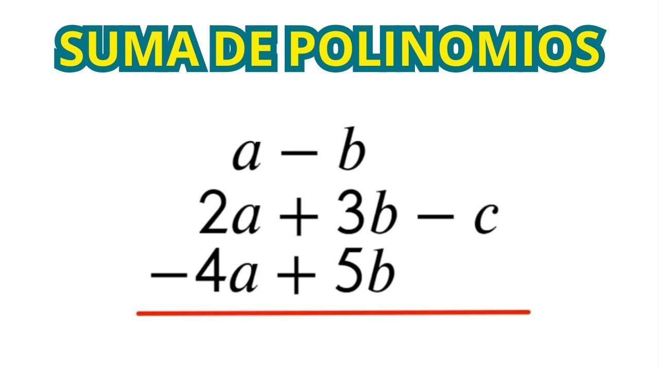 Si quieres aprender SUMA DE POLINOMIOS, Mira este video.