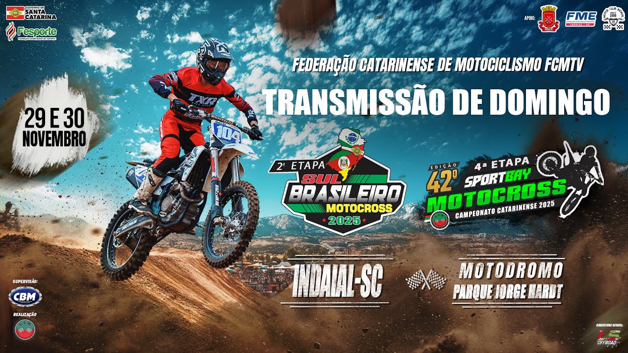Campeonato Catarinense Sportbay de Motocross 2025 | 4&ordf; Etapa | Indaial-SC