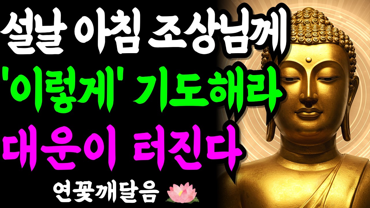 음력 1월 1일 설날 아침, 조상님께 '이렇게' 기도하세요. 만사형통 대운이 터집니다| 부처님 말씀 | 석가모니 | 불교명언 | 불교오디오북