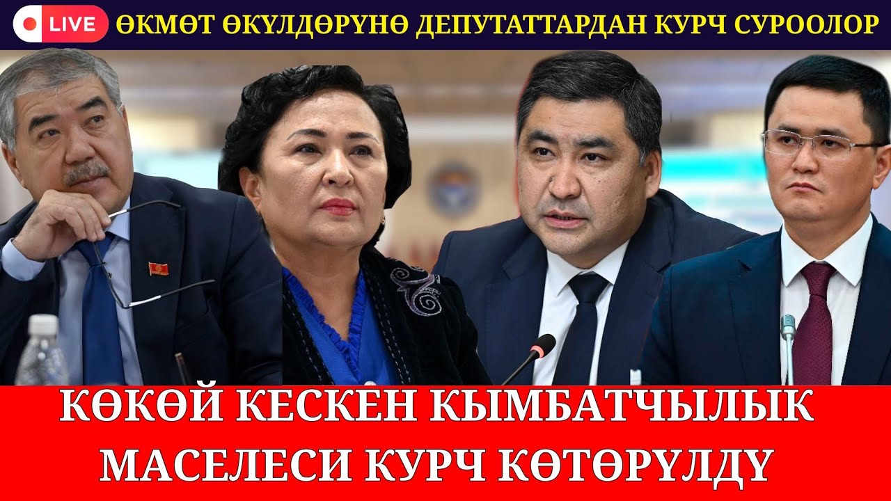 КӨКӨЙ КЕСКЕН КЫМБАТЧЫЛЫК МАСЕЛЕСИ ЖОГОРКУ КЕҢЕШТЕ КӨТӨРҮЛДҮ