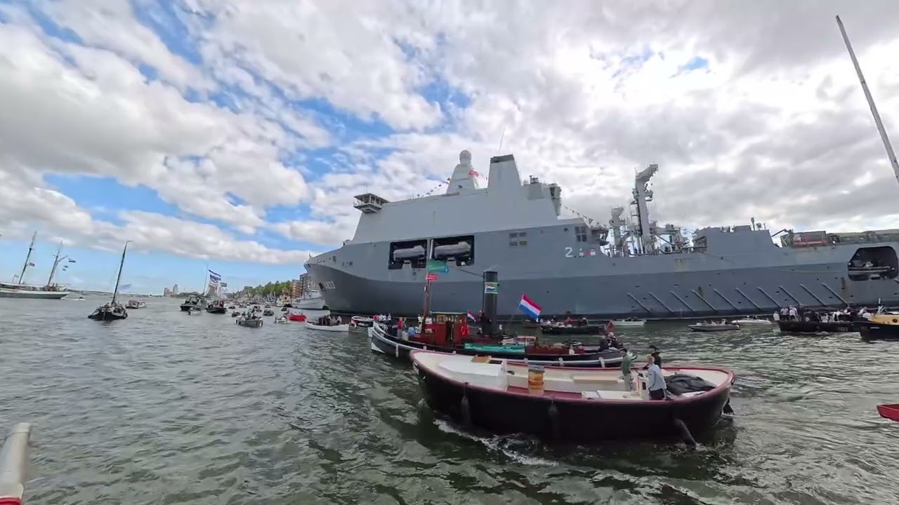 Sail Amsterdam 2025 Passing Zr.Ms. Karel Doorman