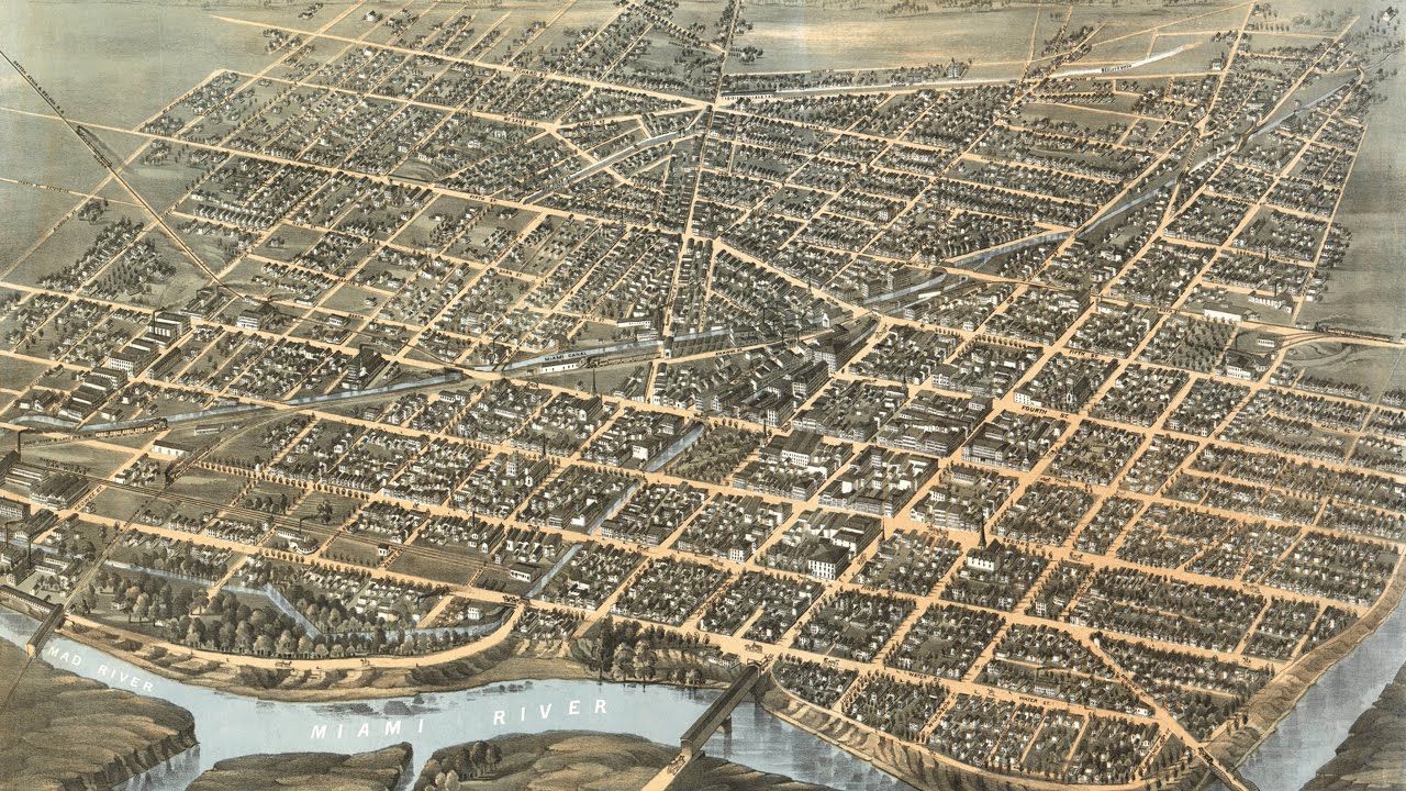 Dayton Ohio History and Cartogarph (1870)