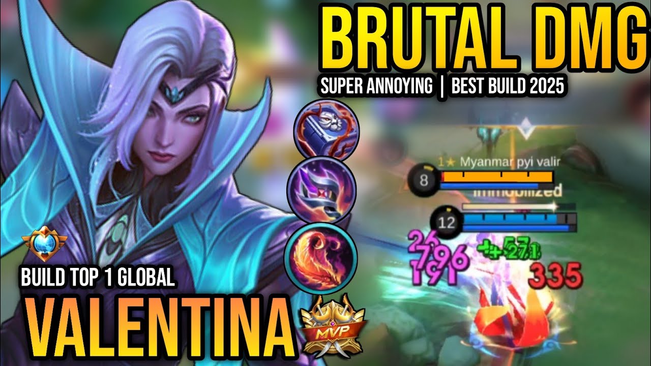 VALENTINA BEST BUILD 2025 | BUILD TOP 1 GLOBAL VALENTINA GAMEPLAY | MOBILE LEGENDS✓