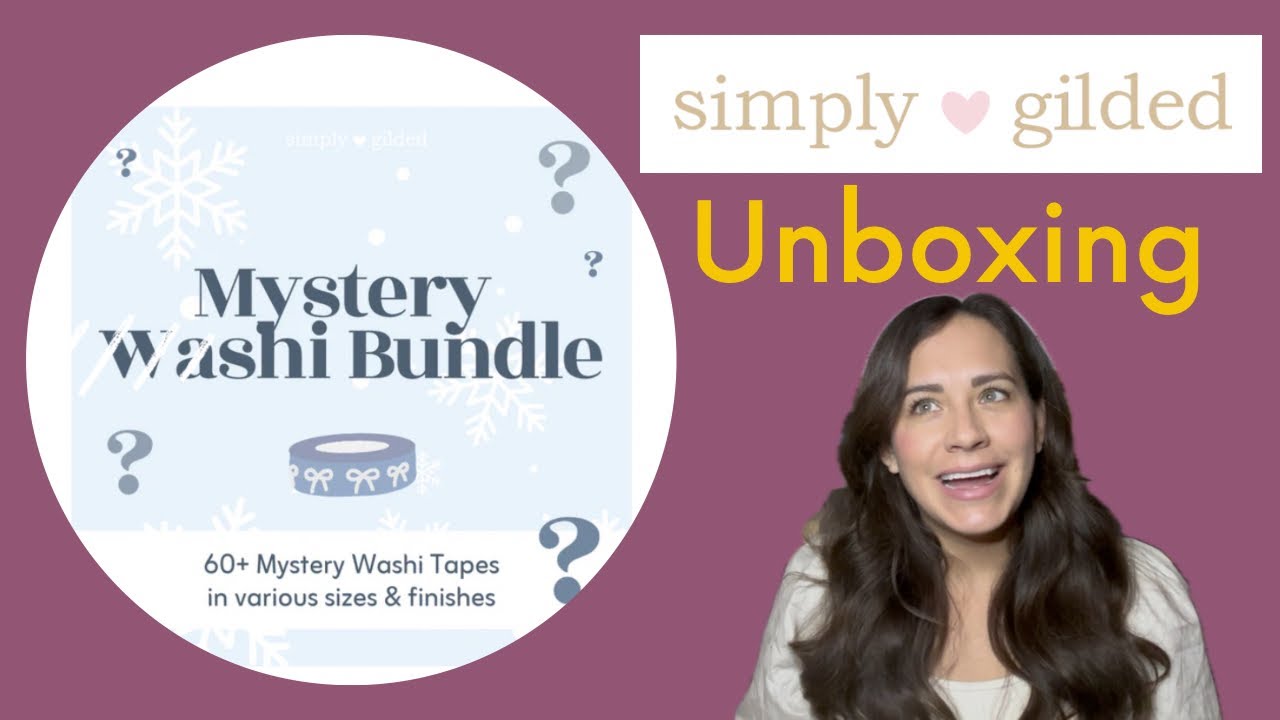 Unboxing all the Simply Gilded Mystery Box Washi Tapes. Did I get Bows or was there more Variety?