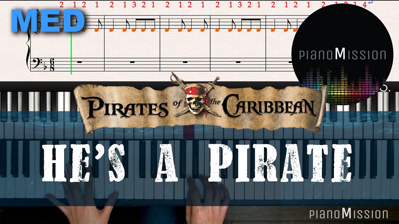 [Real Piano Tutorial] HE'S A PIRATE_pirates of the Caribbean with Follow-Up Tutorial