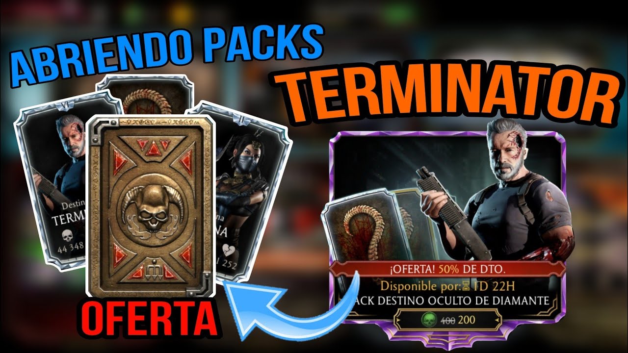 EL MEJOR PACK!!! TERMINATOR Destino Oculto De DIAMANTE Mortal Kombat Mobile / Jhonny Mortal K